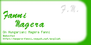 fanni magera business card
